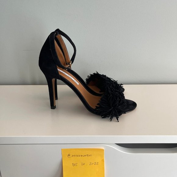 & Other Stories Tassle Pumps in Black Suede - Picture 2 of 8
